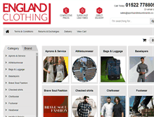 Tablet Screenshot of england-clothing.co.uk